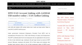 
                            5. EPFO UAN Account Linking with AADHAR UID number online ...