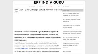 
                            1. EPFO UAN Login Status & Activation by e-Sewa App - EPF INDIA