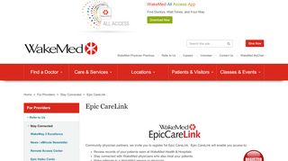 
                            2. Epic CareLink | Raleigh, North Carolina (NC) - WakeMed Health