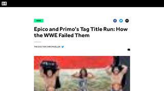 
                            8. Epico and Primo's Tag Title Run: How the WWE Failed Them ...