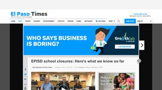 
                            8. EPISD school closures: Here's what we know - El Paso Times