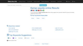 
                            3. Epmpc payslip online Results For Websites Listing - SiteLinks.Info