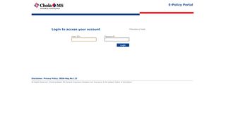 
                            1. EPolicy-Login page - Cholamandalam MS General Insurance