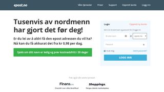 
                            7. epost.no - Norges beste mail (prøv 30 dager gratis)