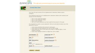 
                            1. EPPICard : Create New User