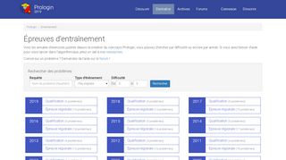 
                            3. Épreuves d'entraînement – Prologin