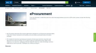 
                            2. eProcurement - avl.com