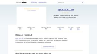 
                            6. Eptw.adco.ae website. Request Rejected. - JavaScript