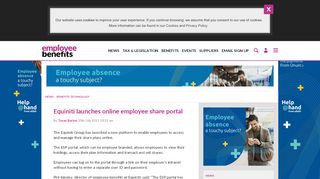 
                            6. Equiniti launches online employee share portal - Employee Benefits