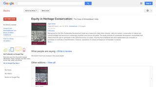 
                            7. Equity in Heritage Conservation: The Case of Ahmedabad, India