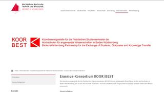 
                            2. Erasmus-Konsortium KOOR/BEST – Hochschule Karlsruhe ...