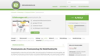 
                            5. Erfahrungen mit premiumsim.de