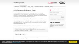 
                            7. ErnährungsCoach Audi BKK | Registrierung