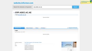 
                            8. erp.adec.ac.ae at Website Informer. Login. Visit Erp Adec.