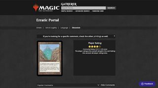 
                            2. Erratic Portal (Exodus) - Community - Gatherer - Magic: The Gathering