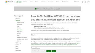 
                            3. Error 0x8015402B or 8015402b | Xbox 360 Account Error
