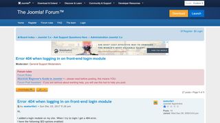 
                            2. Error 404 when logging in on front-end login module - Joomla ...