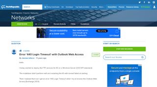 
                            2. Error '440 Login Timeout' with Outlook Web Access - TechRepublic