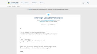 
                            7. error login using the trial version | SugarCRM …