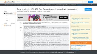 
                            8. Error posting to URL 400 Bad Request when I try deploy to ...