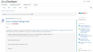 
                            8. Error running in debug mode |JBoss Developer