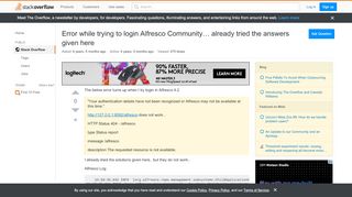 
                            9. Error while trying to login Alfresco Community... already tried the ...