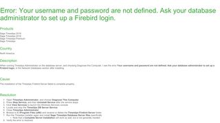 
                            4. Error: Your username and password are not defined. Ask your ...