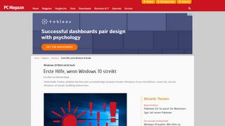 
                            4. Erste Hilfe, wenn Windows 10 streikt - PC Magazin