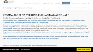 
                            3. Erstmalige Registrierung für Hapimag …