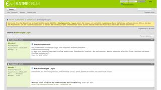 
                            5. Erstmaliges Login - forum.elster.de