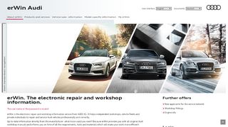 
                            4. erWin – Homepage not logged on - erWin Audi