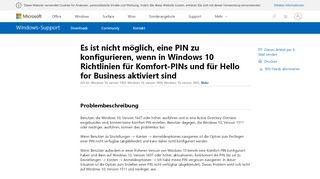 
                            7. Es ist nicht möglich, eine PIN zu konfigurieren, wenn in ...