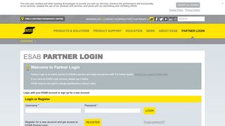 
                            3. ESAB Partner Login