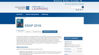 
                            4. ESAP 2018 | the Endocrine Society Center for Learning