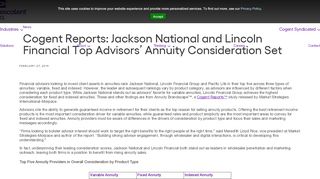 
                            9. Escalent | Cogent Reports: Jackson National and Lincoln ...