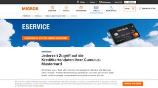 
                            4. eService der Cumulus-Mastercard | Migros