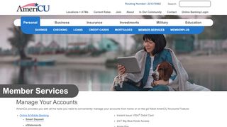 
                            4. eServices – AmeriCU Credit Union