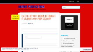 
                            7. ESET Tie-up with Kyrion to Educate IT Students on Cyber ...