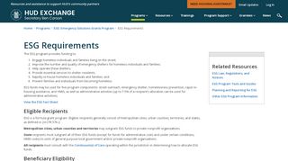 
                            2. ESG Requirements - HUD Exchange