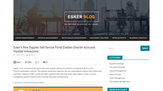 
                            3. Esker's New Supplier Portal Enables Smarter AP - The Esker Blog