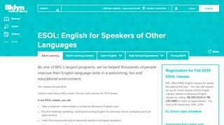 
                            2. ESOL: English for Speakers of Other Languages | Brooklyn ...