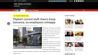 
                            5. Esop: Flipkart current staff cheers Esop bonanza, ex-employees ...