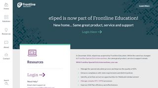 
                            4. eSped is Now Part of Frontline Education | eSPED Login