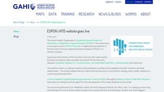 
                            2. ESPEN's NTD website goes live | Global Atlas of Helminth Infections