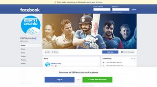 
                            1. ESPNcricinfo - Home | Facebook