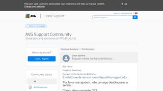 
                            7. Esqueci minha Senha do Antifurto... | AVG