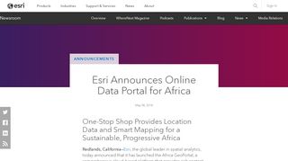 
                            8. Esri Announces Online Data Portal for Africa