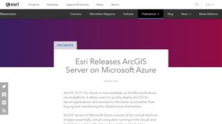 
                            5. Esri Releases ArcGIS Server on Microsoft Azure