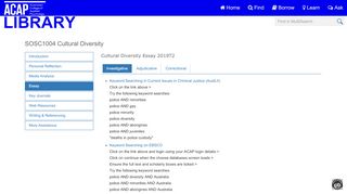 
                            8. Essay - SOSC1004 Cultural Diversity - ACAP Library at ...