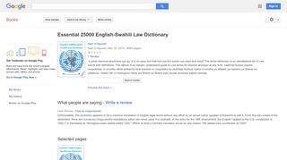 
                            6. Essential 25000 English-Swahili Law Dictionary